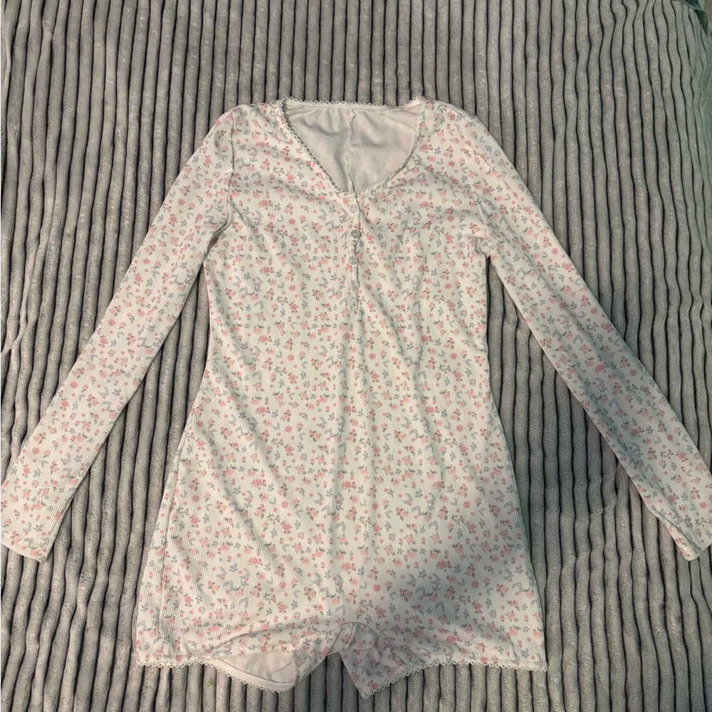 Floral Long Sleeve Romper